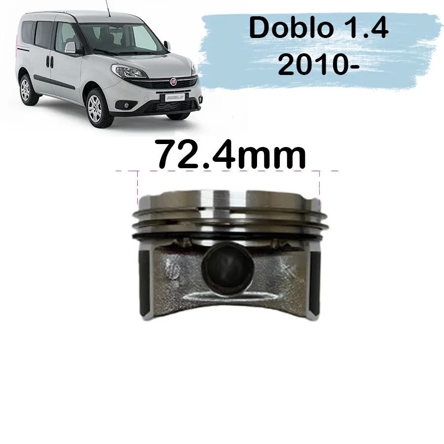 Поршень 72.4mm +0.40mm первого ремонта Fiat Doblo 1.4 2010- | Mahle (Германия)