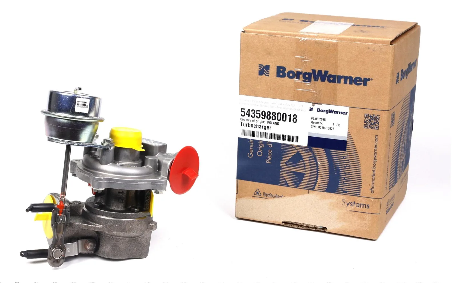 Турбина Fiat Doblo 1.3 JTD 2004- 51 / 55 киловатт | BorgWarner 5435 988 0018