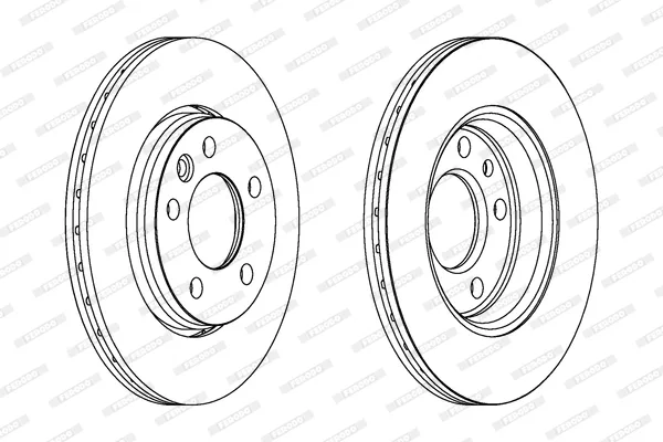 Тормозной диск задний R16 (294x22mm) VW T5 2003- | FERODO (к- кт 2 шт)