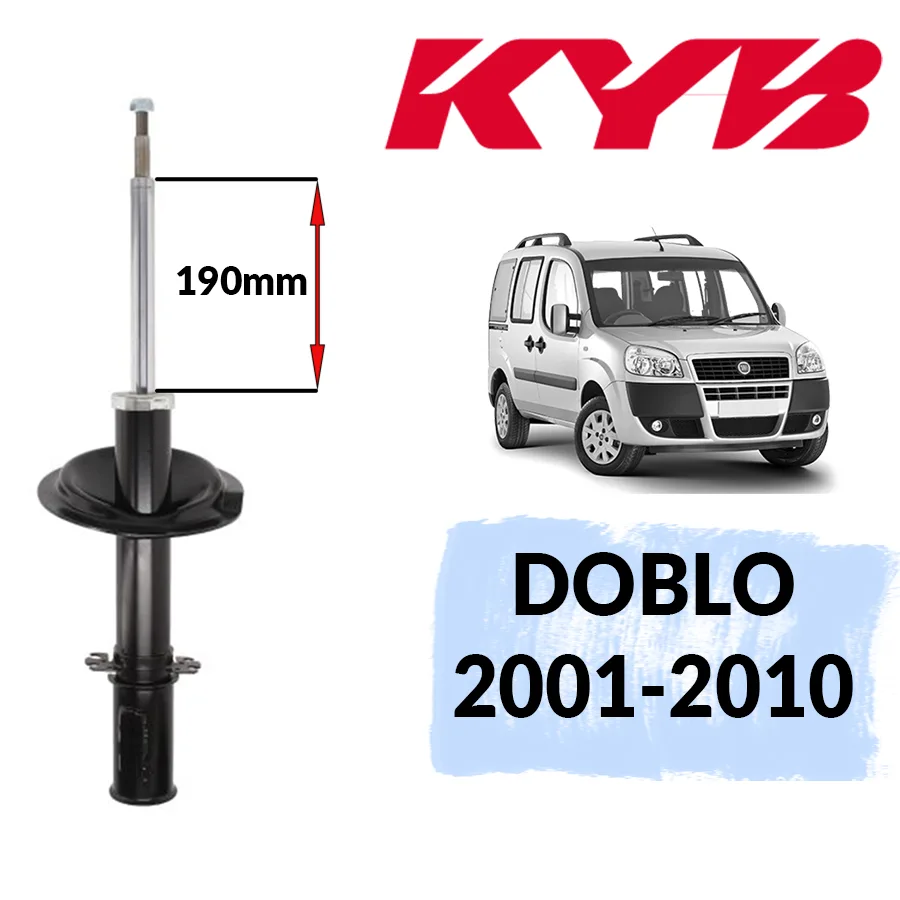 Амортизатор передний на Фиат Добло 2001- 2010 (длинный шток) | Kayaba (Оригинал !)