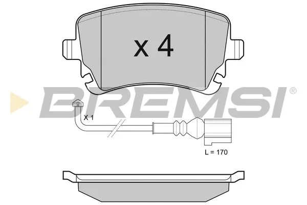 Колодки тормозные задние VW T5 03- (R16 ) 2003- | BREMSI
