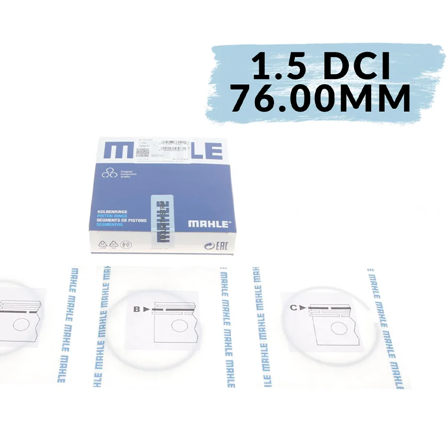 Кольца поршневые Renault Kangoo 1.5 Dci стандартные 76mm (2x2x2.5) | Mahle 02201 N0