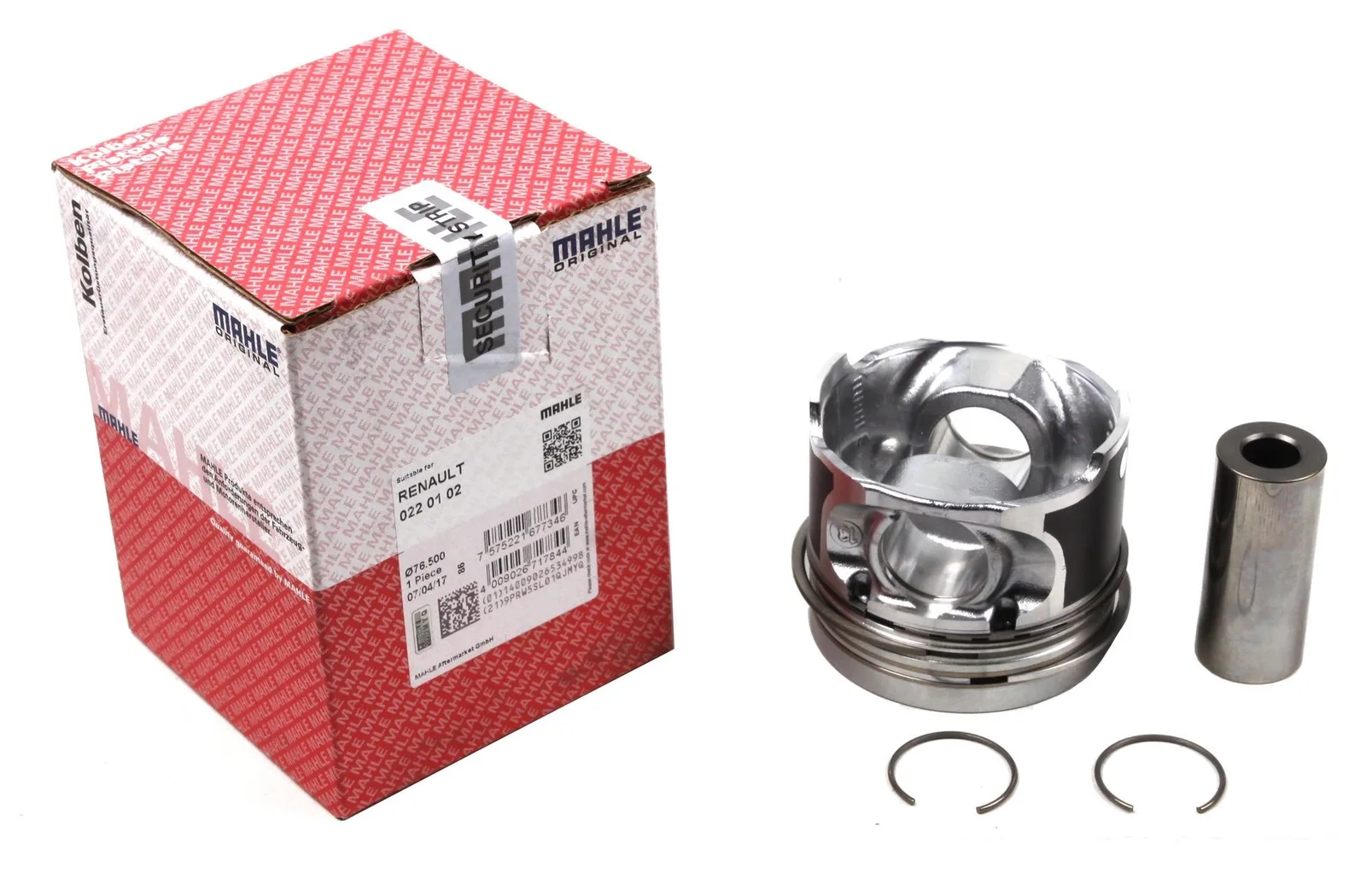 Поршень с кольцами +0.50mm Renault Kangoo 1.5 Dci 2001- 2008 (76.5mm) | Mahle 022 01 02