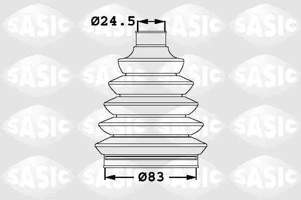Наружный пыльник ШРУСа Fiat Doblo 1.3 - 1.9 JTD 24.5x83x120 | Sasic 1906005