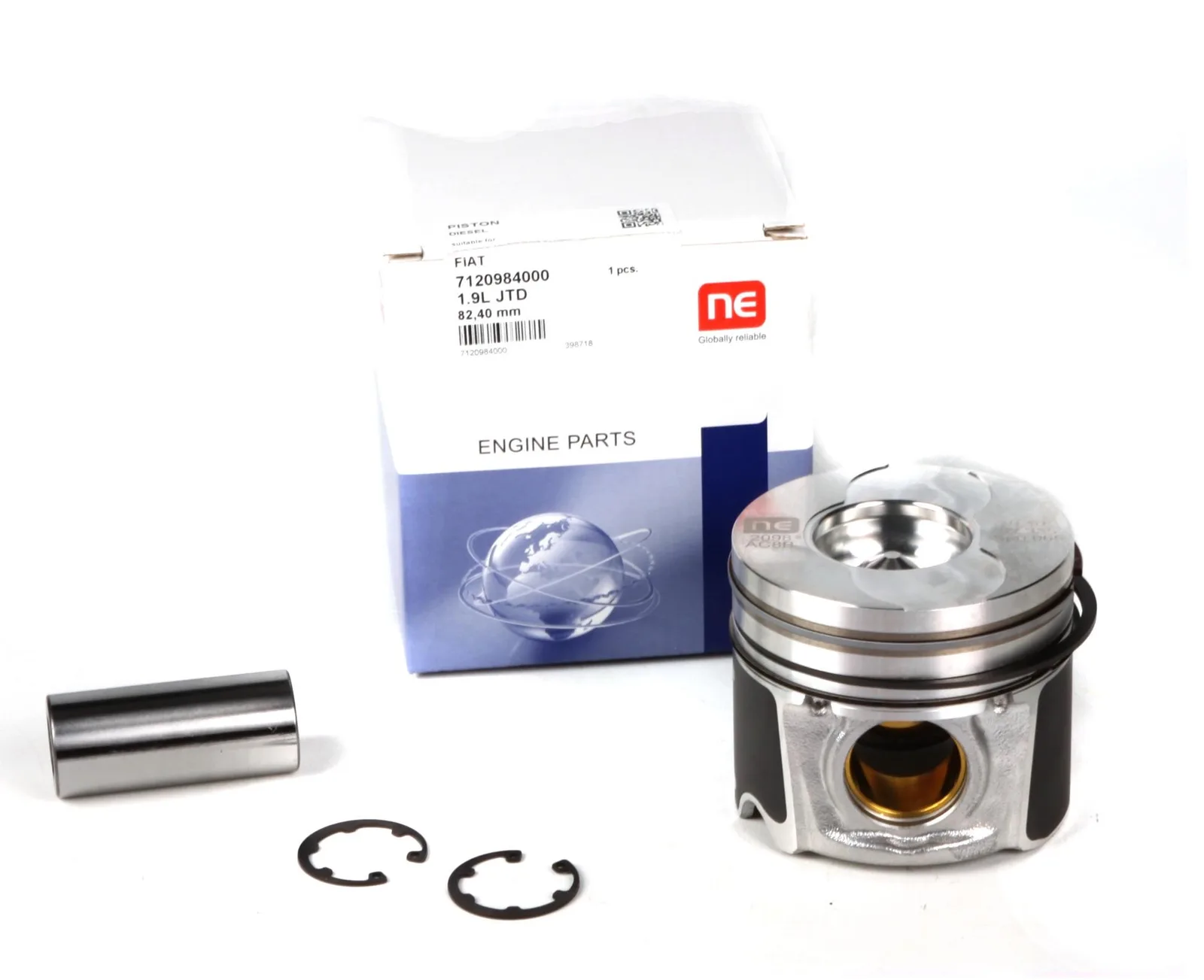 Поршень + кольца Fiat Doblo 1.9JTD 82.4mm первый ремонт +0.40mm | NPR (Япония)