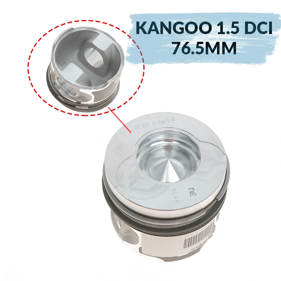 Поршень с кольцами первый ремонт +0.50mm Renault Kangoo 1.5 Dci 2001- 2008 (76.5mm) - палец 26mm | NPR