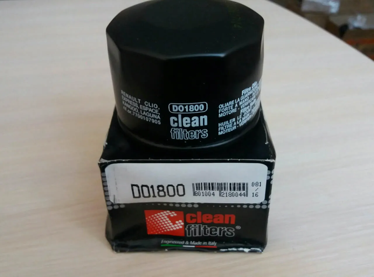 Масляный фильтр 1.5 Dci - 1.9 D / 1.4 - 1.6 бензин Renault Kangoo | CleanFilters DO1800