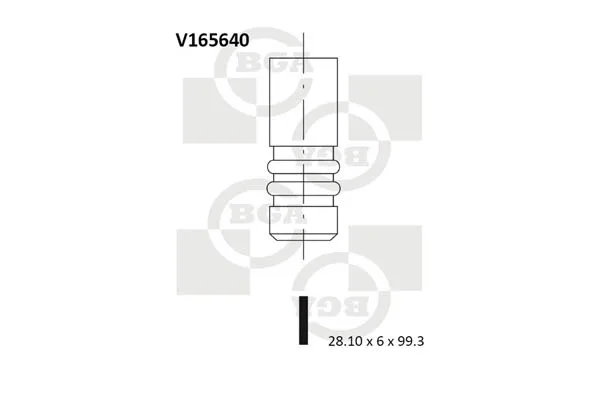 Клапан впуск VW T5 2.0TDI 09- | BGA