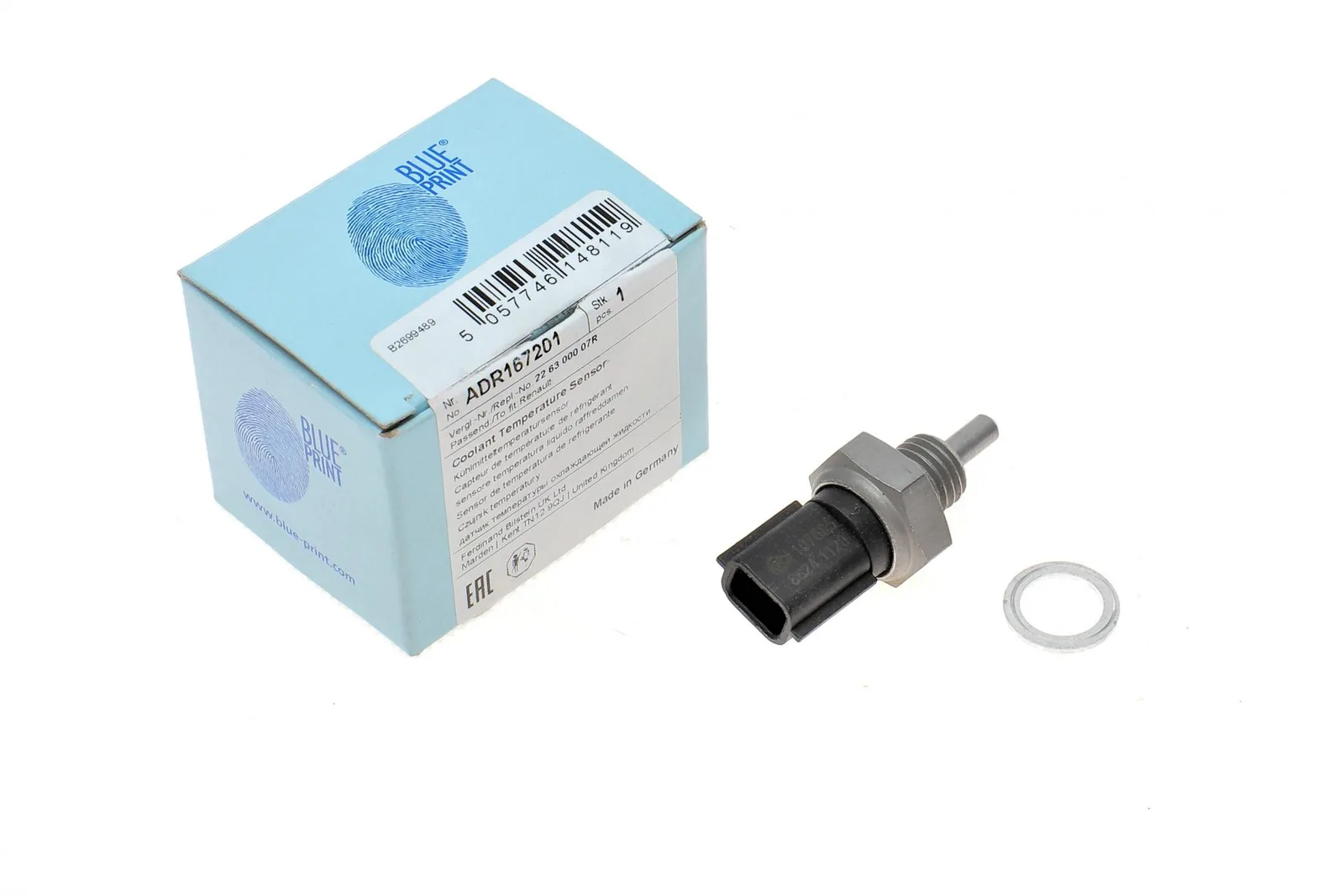 Рено Дастер 2010- 2018 1.6 16V датчик температуры охлаждающей жидкости | Blue print (Германия)