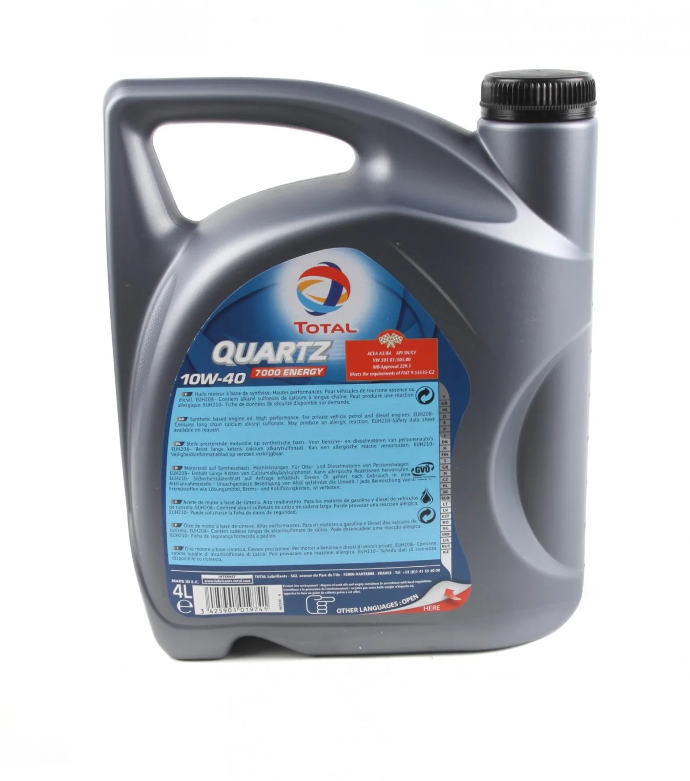 Миниатюра 2: Моторное масло Total 10W40 Quartz 7000 Energy (4 литра) Оригинал !!!