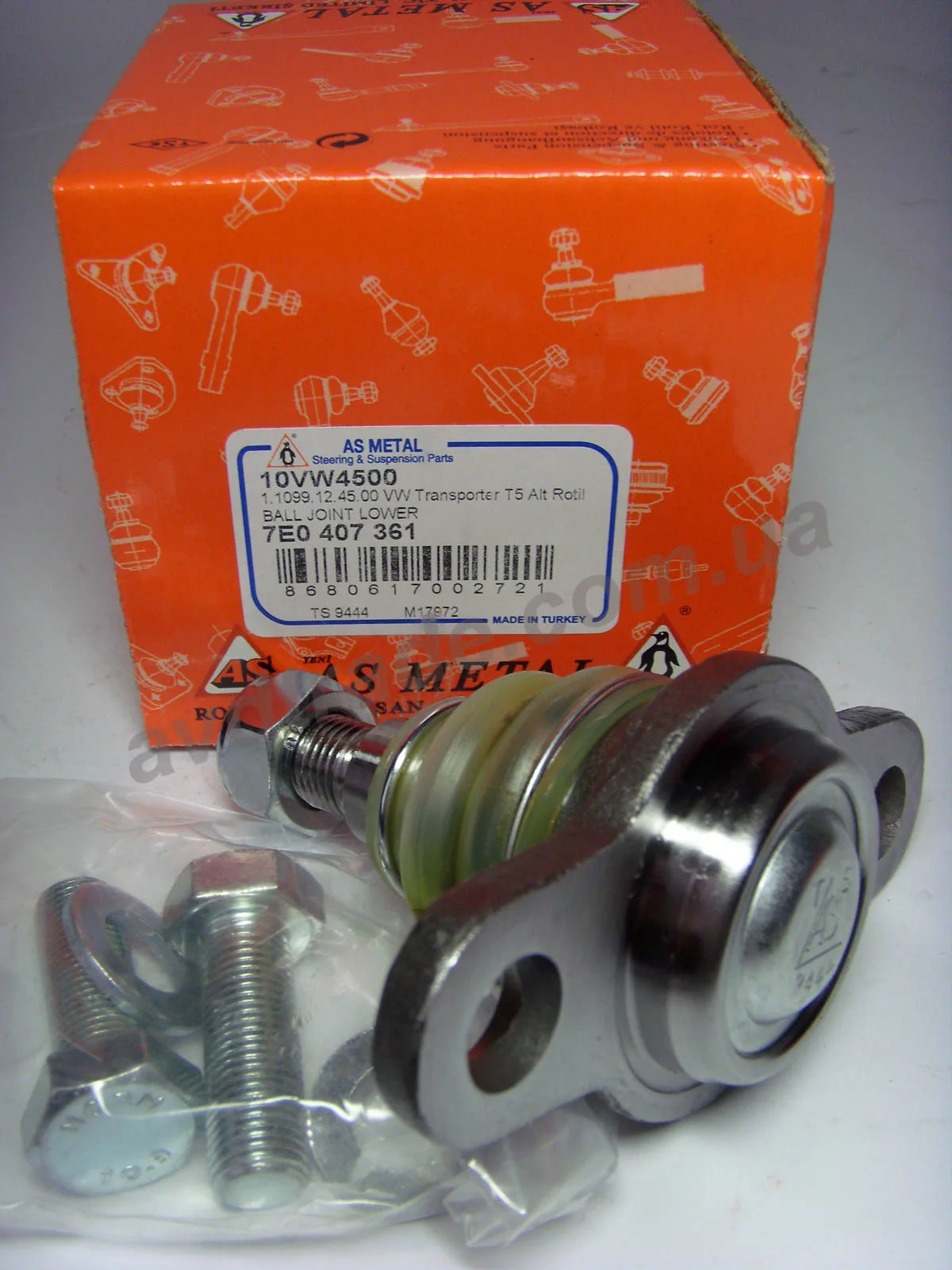 Опора шаровая передняя снизу VW T5 2003- (пасажир)  | ASMETAL